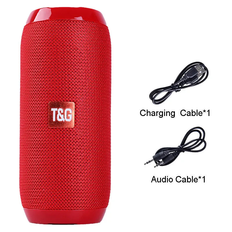 Portable multifunctional Bluetooth speaker with IPX5 waterproof grille, 5W dual bass, and 360° stereo