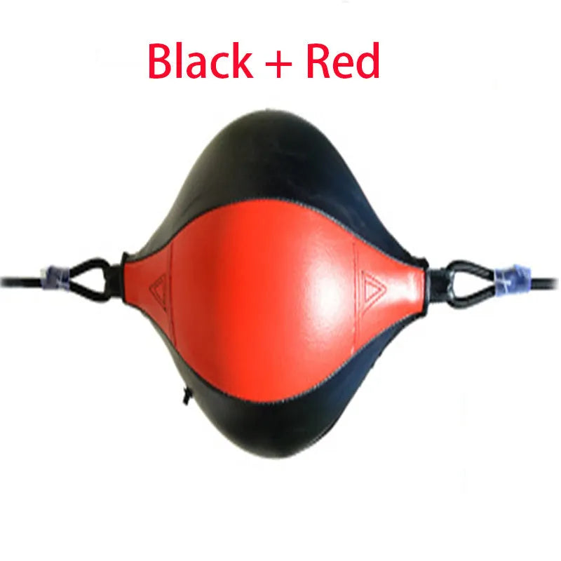Adult professional boxing speed ball hanging PU black red adjustable strap 40cm 20cm diameter with gourd hooks