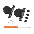 Black ABS plastic bicycle GPS tracker mounting bracket with anti-theft bolts for seat bow installation