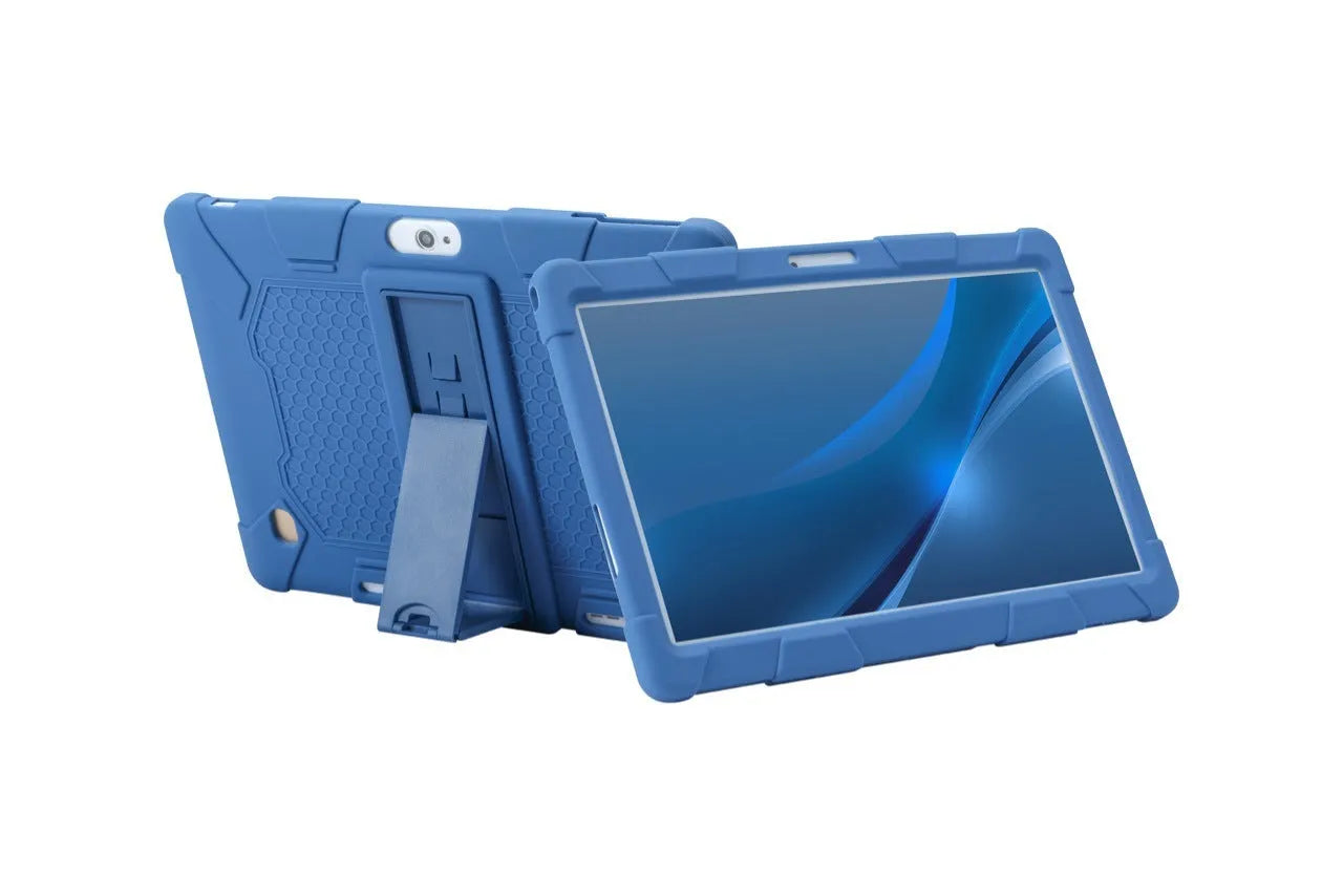 Little Overlord H10 Pro M20 10.1-inch silicone tablet case in pink colour with built-in kickstand