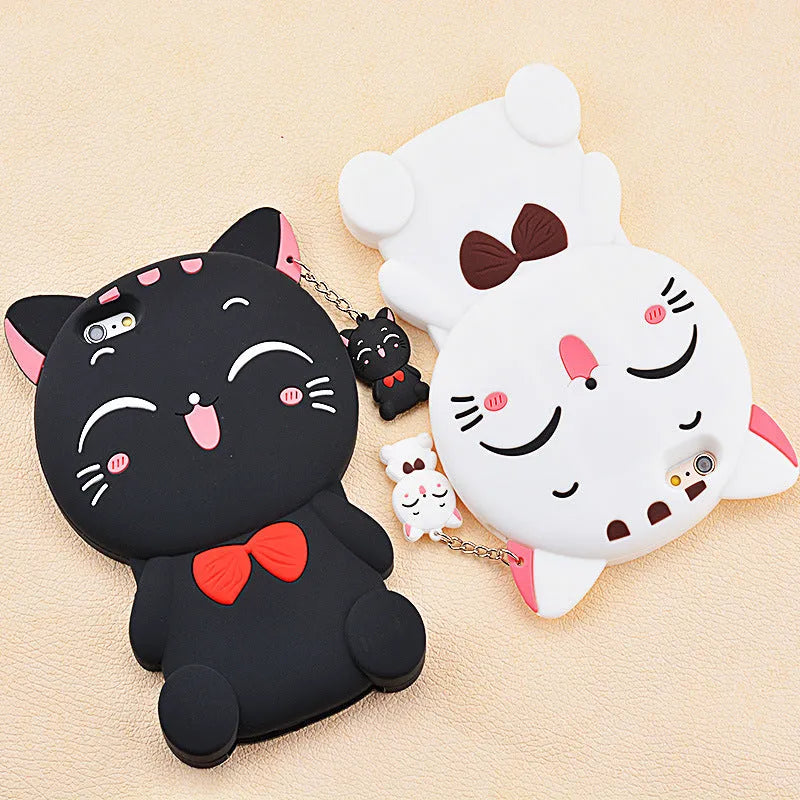 Imported soft silicone phone shell case showing edge-proof design for Samsung and iPhone mobile phones.