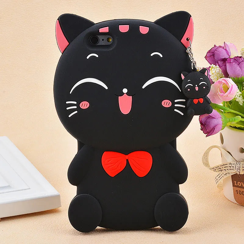 Imported soft silicone phone shell case showing edge-proof design for Samsung and iPhone mobile phones.