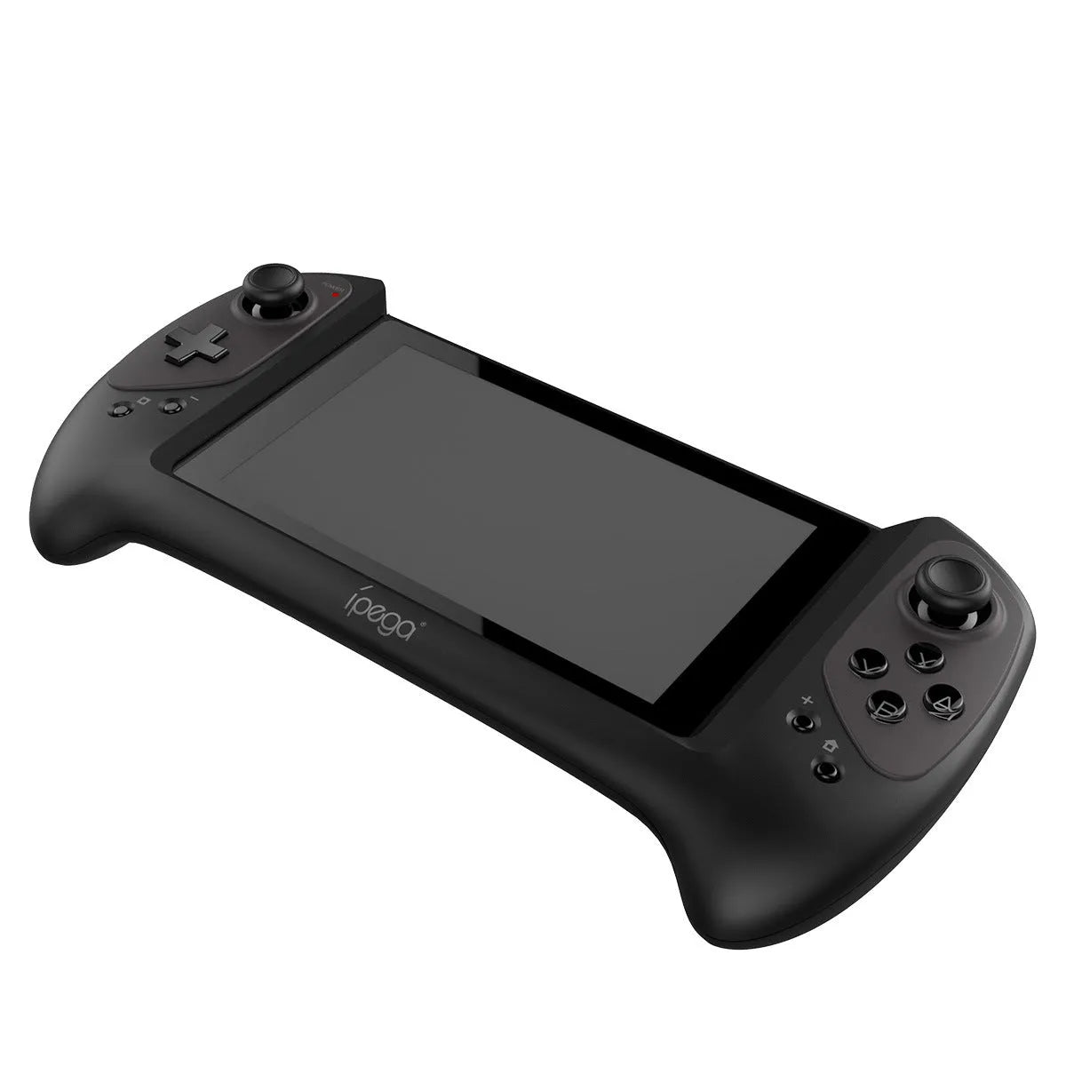 Black wireless gamepad controller for Nintendo Switch with Type-C connector and ergonomic curved grips