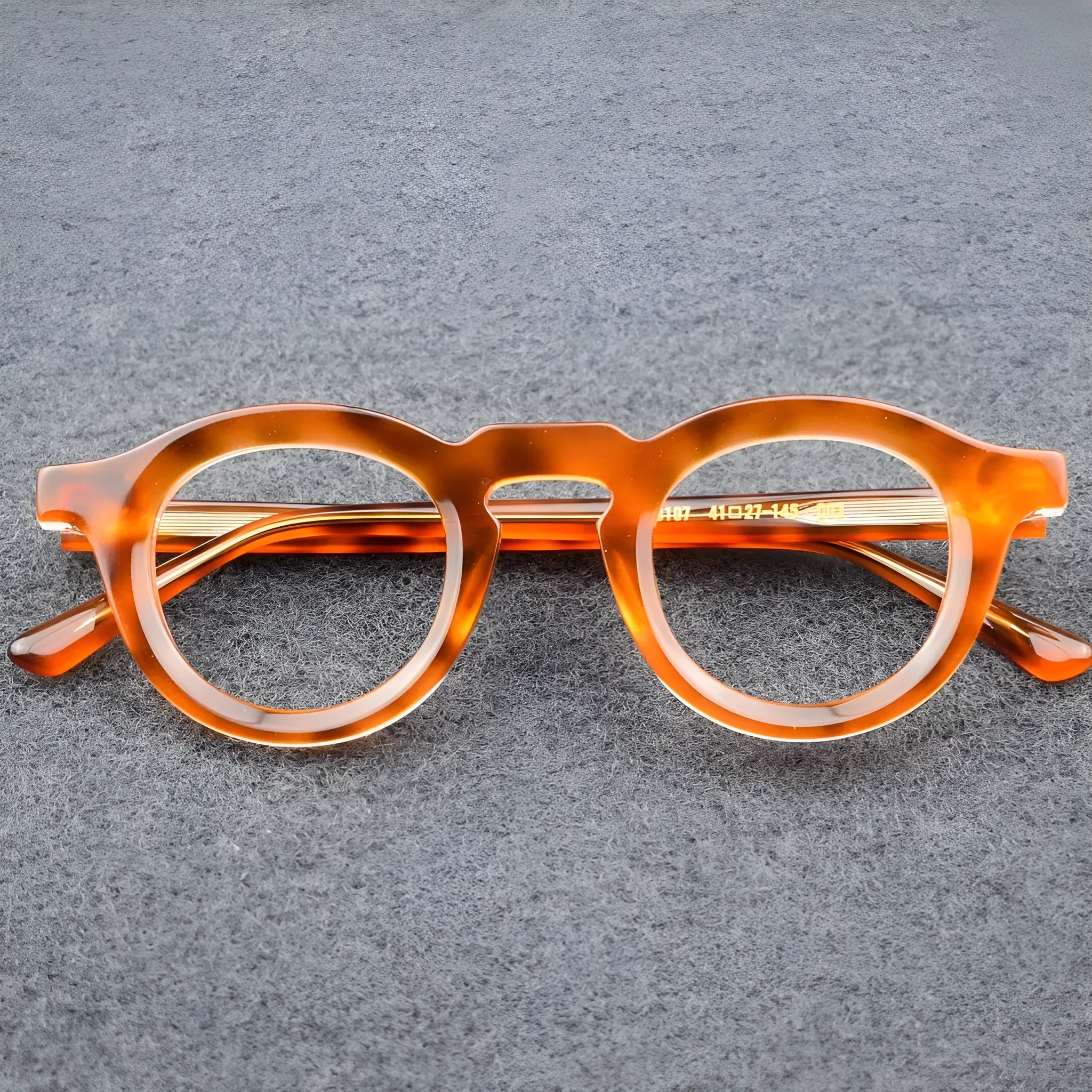 Hip-hop fashion glasses with plate frame and thick sebum colour stitching in box-style design