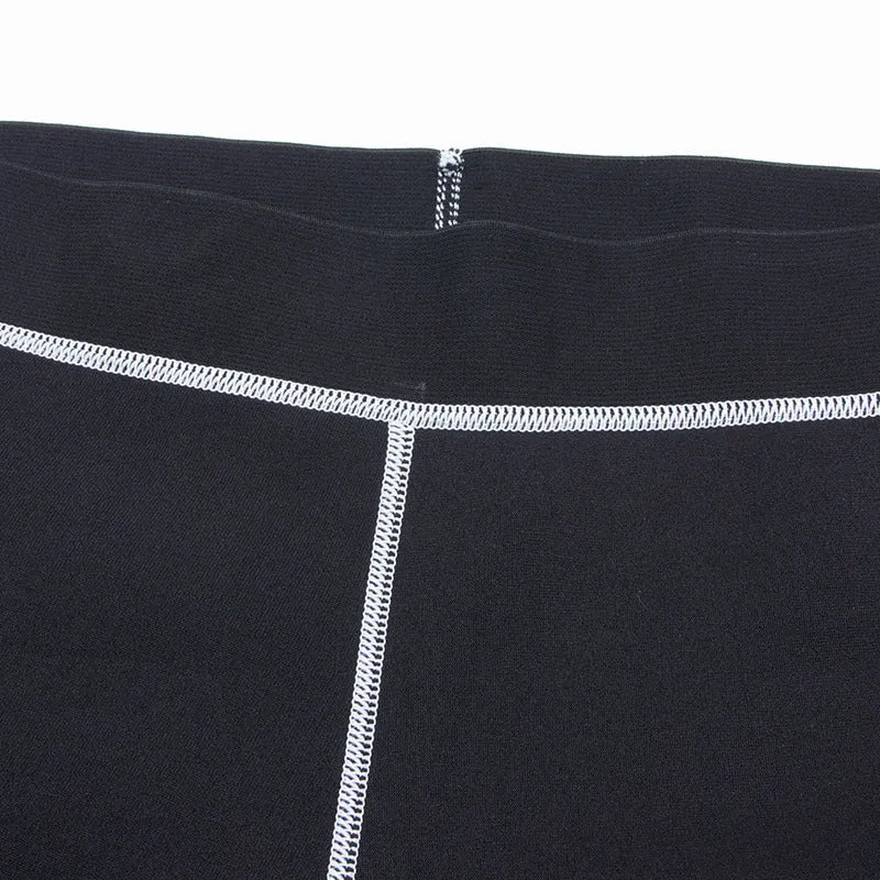 Black SCR nylon neoprene shaping fitness pants, high-waist compression leggings for running and cycling, Asian sizes S-3XL