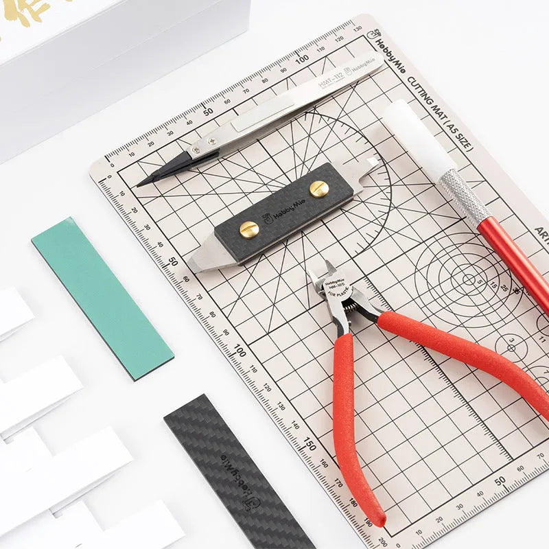 Meow Maker Model Tool Featured Set containing metal precision tools for scale model and miniature kit assembly