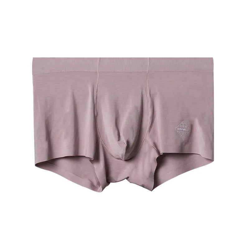Men's seamless modal underwear in white, pink, green colours showing mid waist fit
