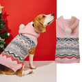 Classic diamond pattern pet sweater for dogs and cats in blue, green, or pink colours