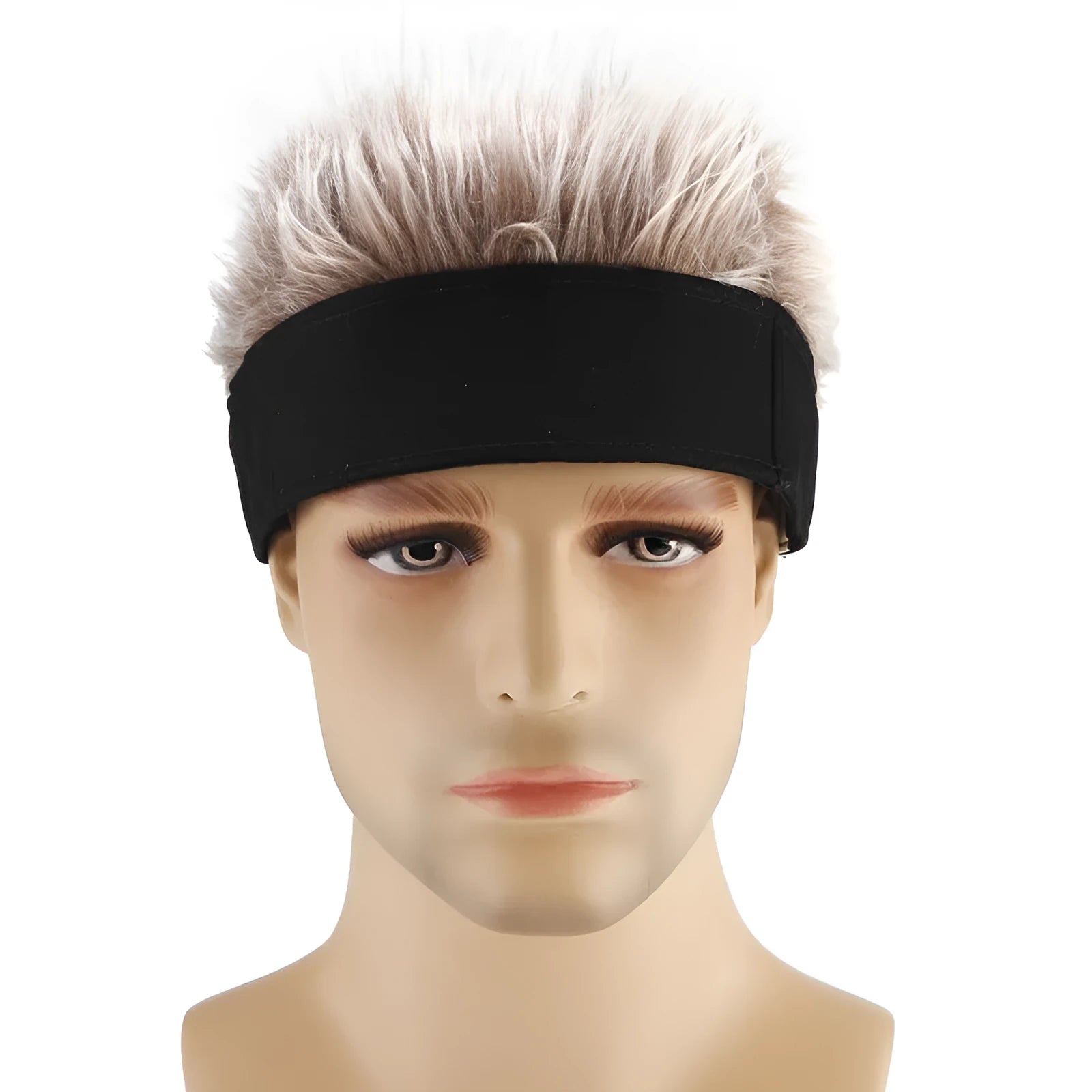 Adjustable wig hat for adults 56-58cm circumference showing hair and hat integration