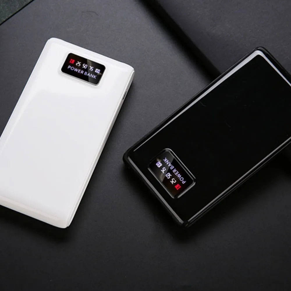 C9 model 18650 DIY power bank case kit showing six battery slots and dual USB input ports