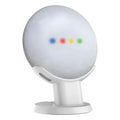 Black PlusAcc Google Home Mini stand with plug-in base on a table.
