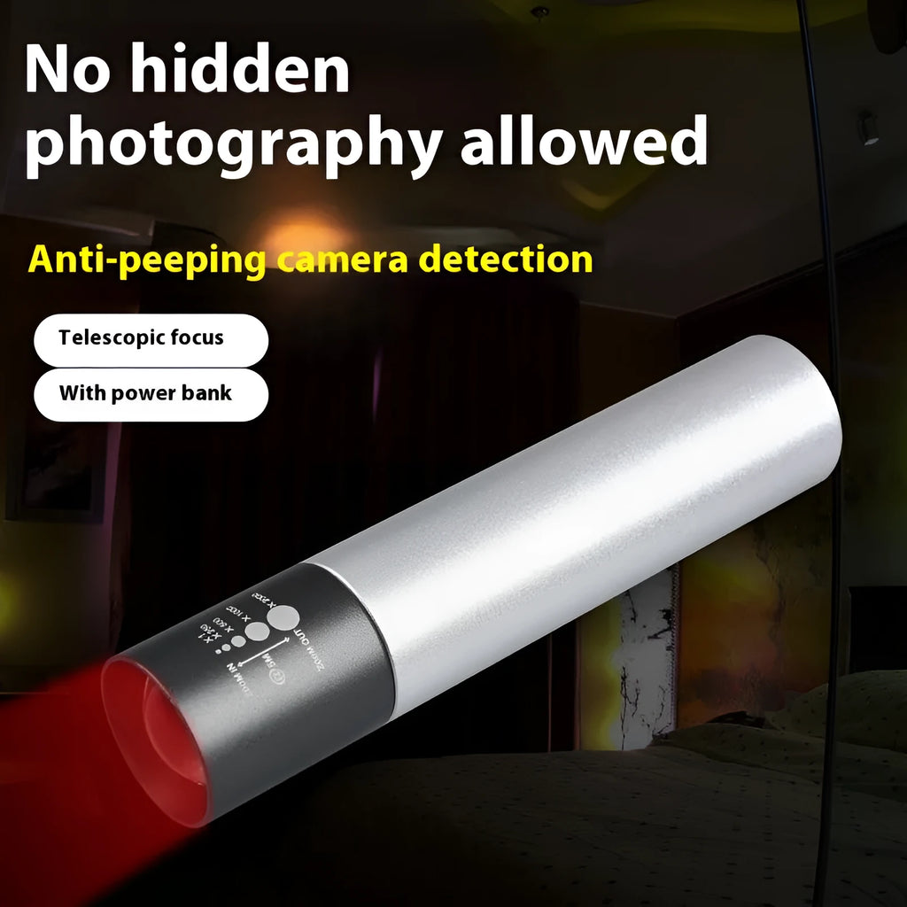Black or silver aluminium red light mosquito repellent lamp with 5W power and built-in rechargeable battery