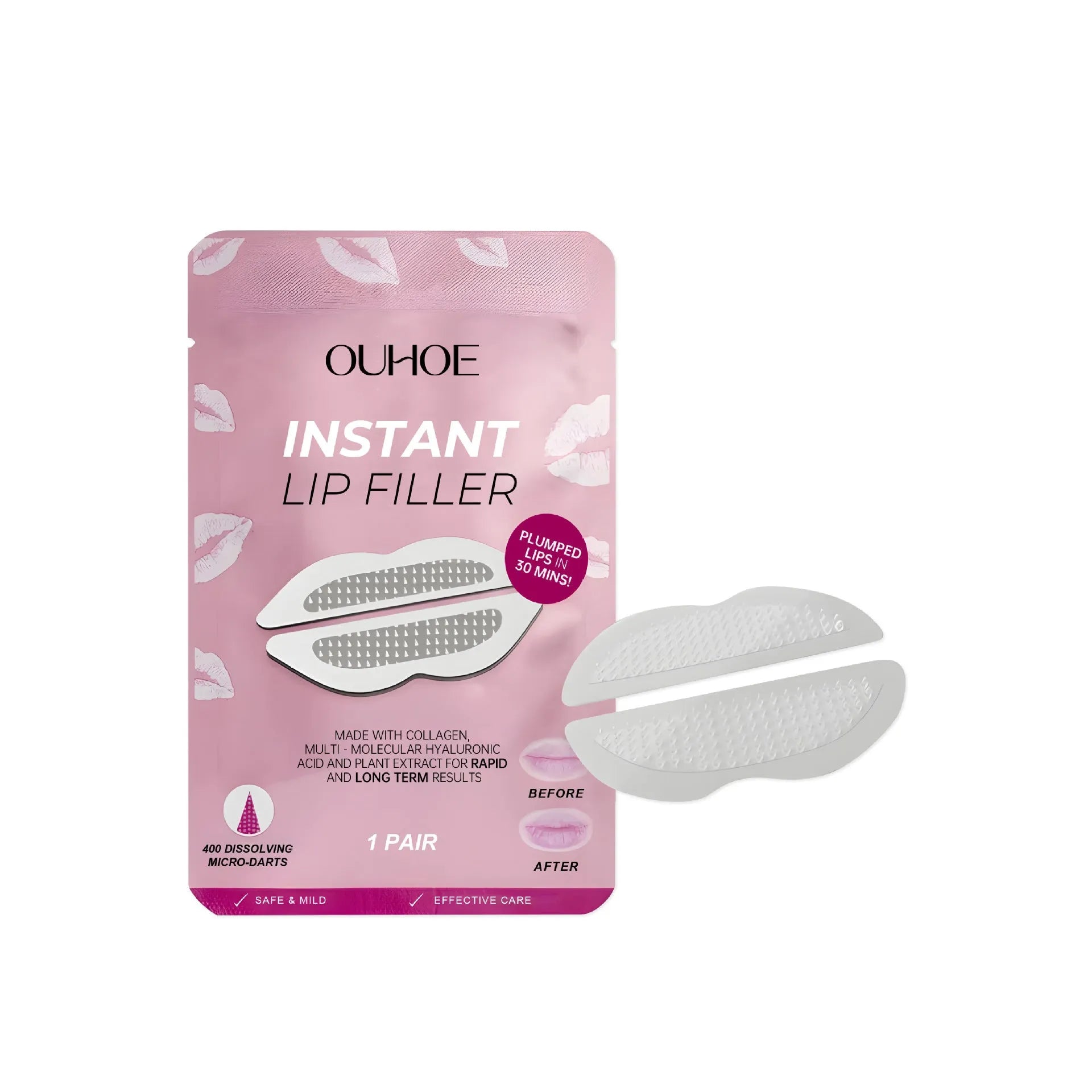 Silicone lip nursing adhesive bandage measuring 8 by 12 centimetres for moisturising lip care