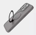 Rotating bracket magnetic TPU phone case for iPhone 13-15 Pro Max in Classic Black with 360° bracket