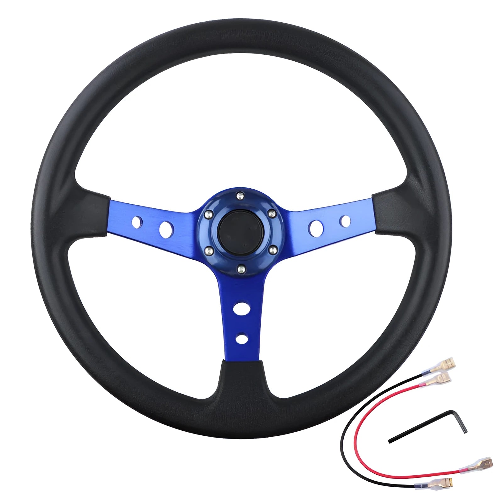 Car modified general PU steering wheel with 70mm hole spacing in multiple colours