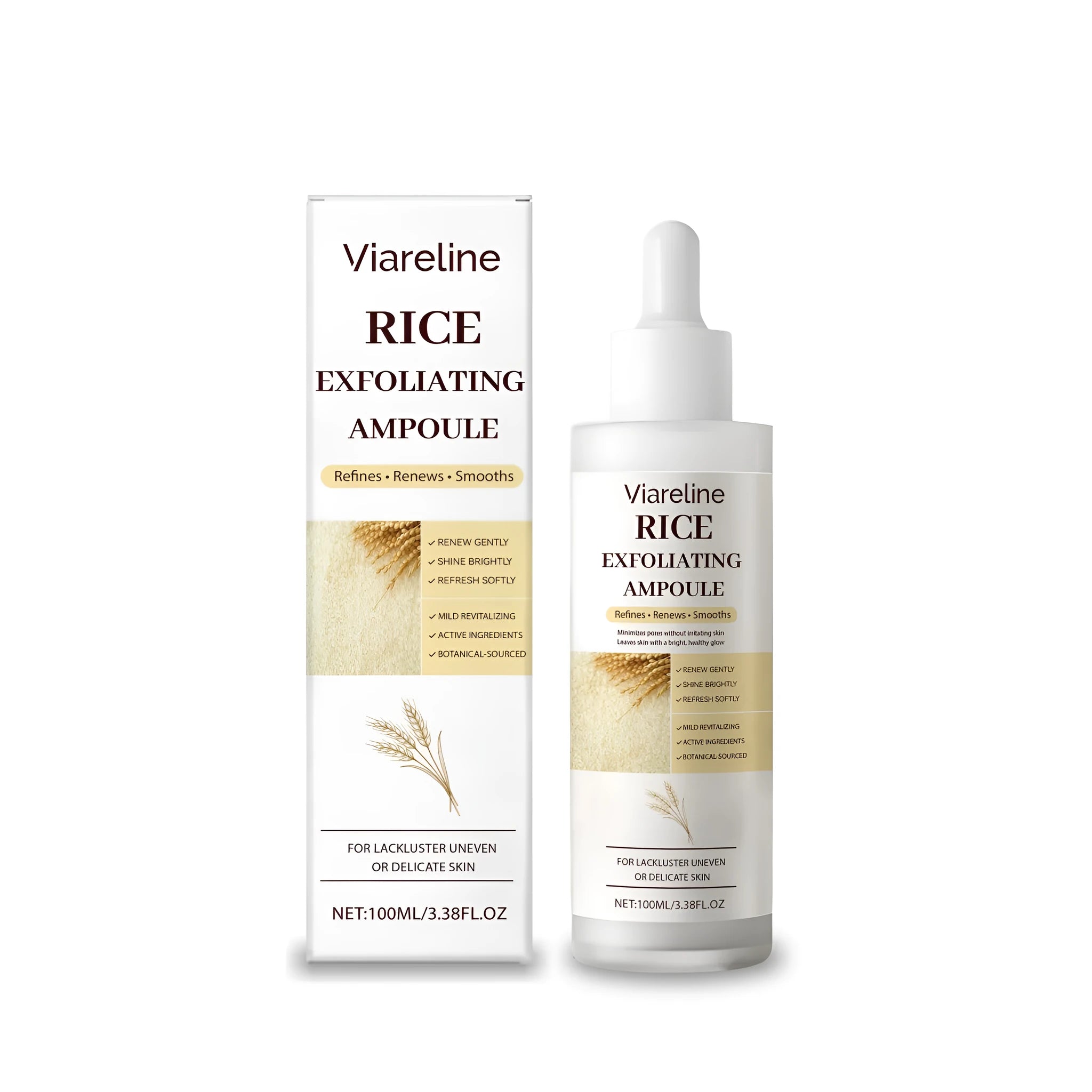 100ml rice extract exfoliating liquid with salicylic acid for facial skincare