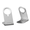 Silver vertical adjustable magnetic phone bracket for iPhone 12 with aluminium alloy construction