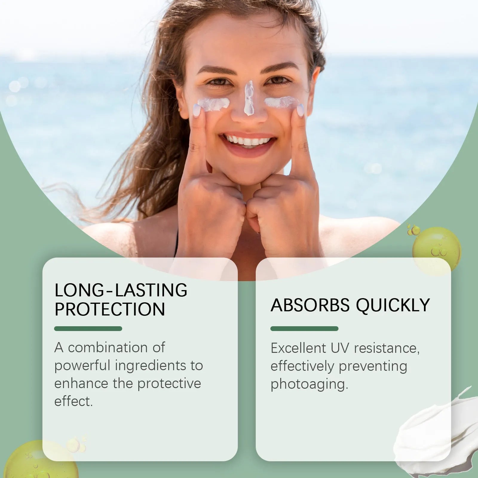 SPF 50+ PA++++ protective sunscreen cream tube 60g for face and body summer protection