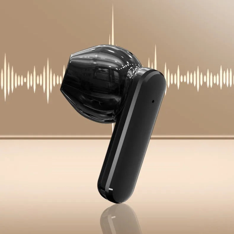 Full-colour touch screen Bluetooth earphones with ear hook design in black or white