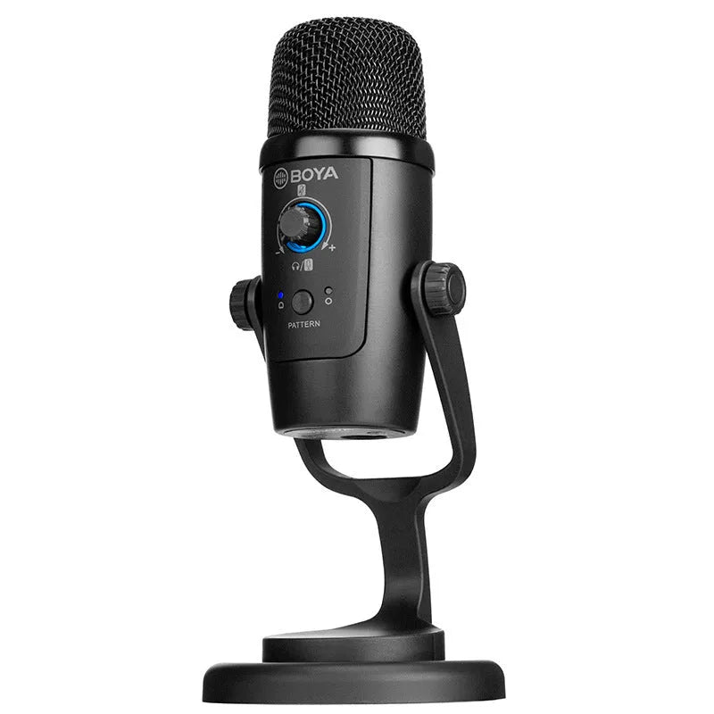 Boya BY-PM500 black USB microphone with built-in sound card and Type-C connectivity