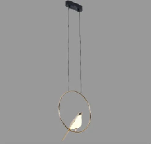 Modern iron chandelier with adjustable height feature and aluminum alloy lamp body