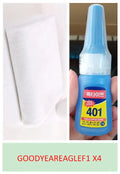 3D stereo rubber car tyre letter stickers with white towel and 20ml glue bottle for DIY fitting