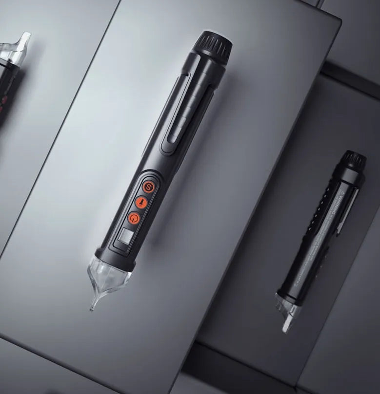Black intelligent checkpoint test pencil for electrical line detection with display screen