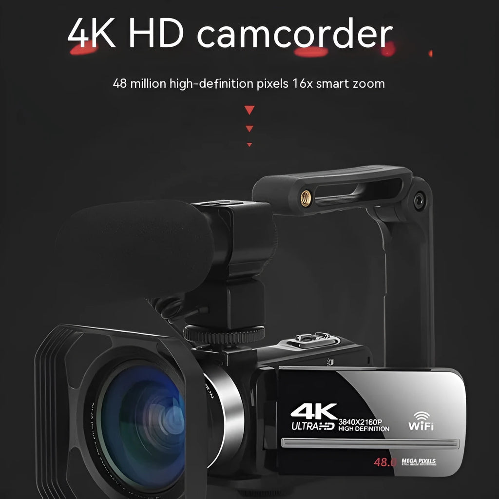 Z124K Black WIFI digital HD night vision camera with 3-inch LCD screen.