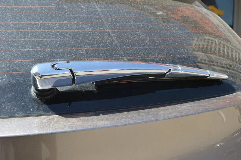 Four silvery ABS plastic rear wiper cover trim pieces for a Hyundai car.
