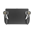 Black six-finger PUBG mobile gaming controller for iPad and smartphones with adjustable triggers