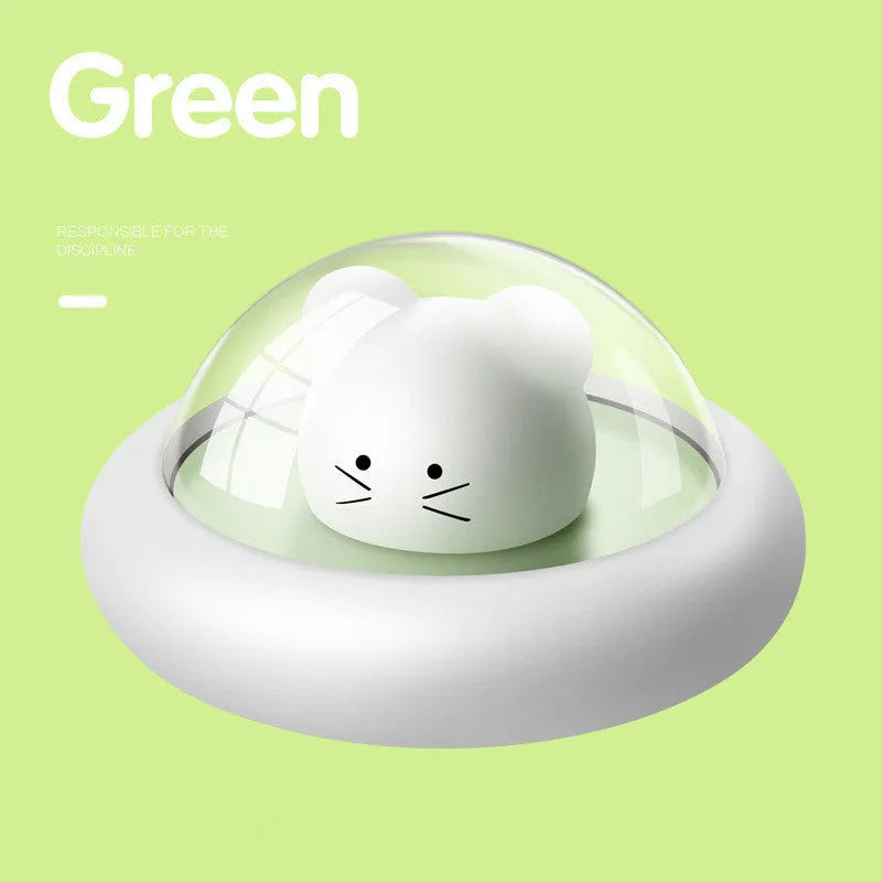 Space Moe Mouse night light with push switch, warm light 2800K-3200K, dimensions 119x119x63 mm, blue colour