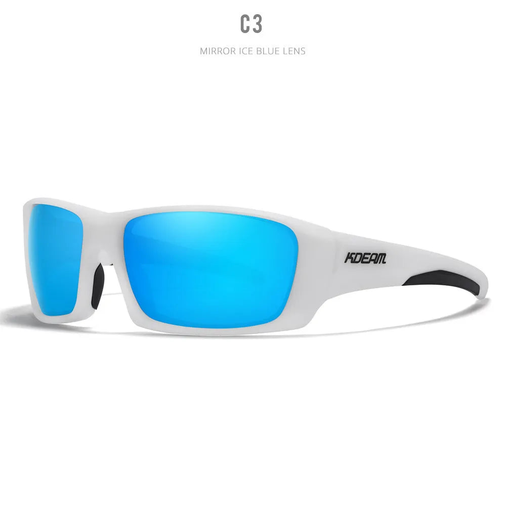 Ultralight polarised sports sunglasses with TR90 frame and silicone nose pad in colour option C1.
