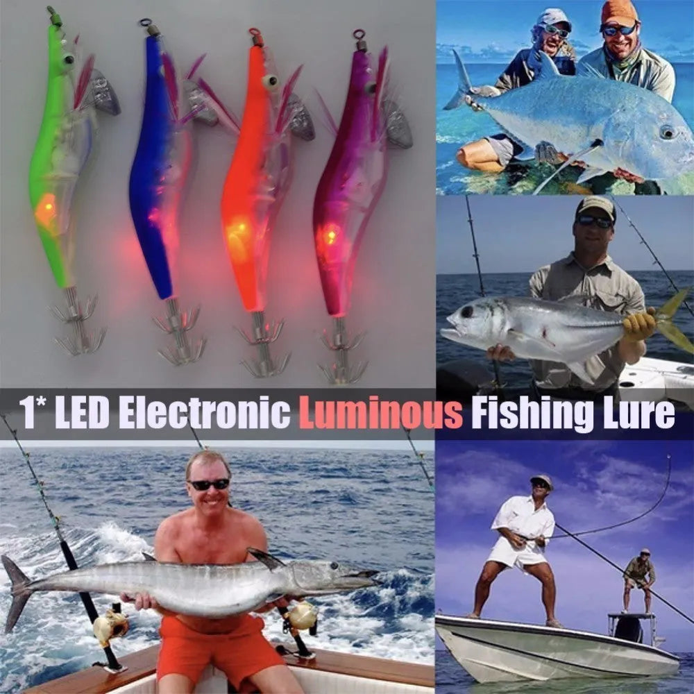 10cm electronic shrimp bionic hard bait with 2.5# hooks, 3D eyes, plastic body, and four colour options