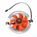 Orange PC CPU cooler fan with square design, 10.3 cm diameter, for Intel and AMD sockets