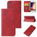 Flip leather and TPU phone case compatible with Apple iPhone, soft rubber holster, card slot, solid colour