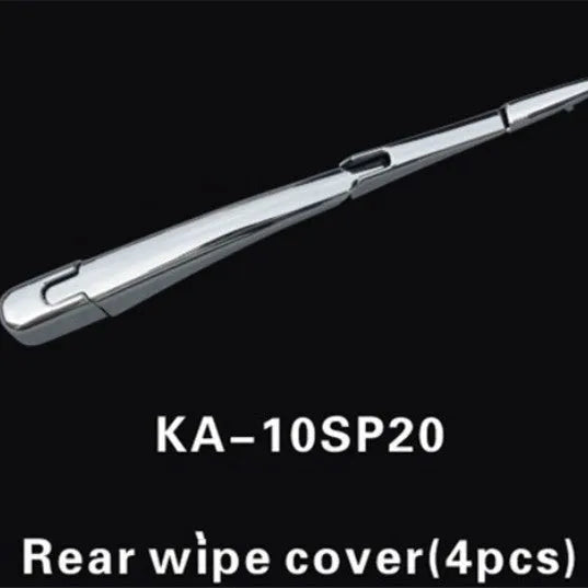 Four silvery ABS plastic rear wiper cover trim pieces for a Hyundai car.