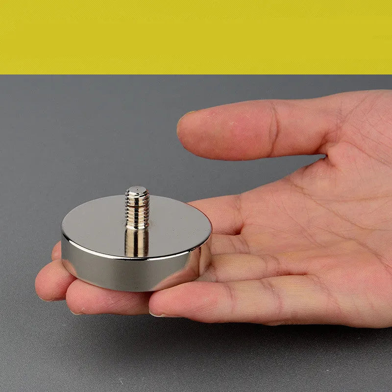 Round 60mm neodymium iron boron magnet salvage device with rope for iron retrieval