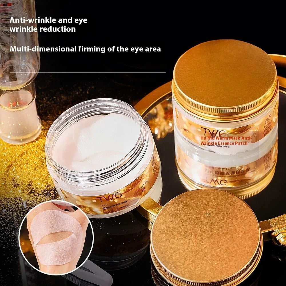 Snail essence eye mask paste 70ml with 40 patches for wrinkles and dark circles