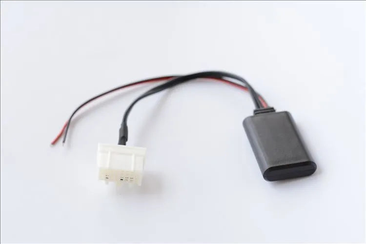 Black Bluetooth audio adapter cable for Mazda cars with AUX port, compatible with 2006+ models.