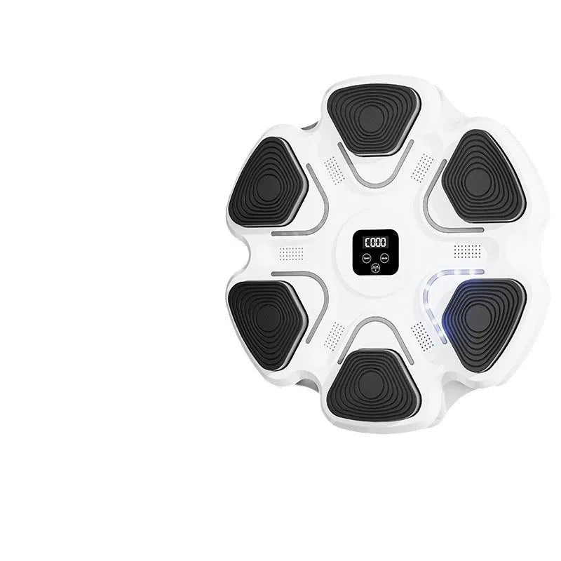 Smart music boxing machine wall target with electronic display and focus gloves for home fitness training