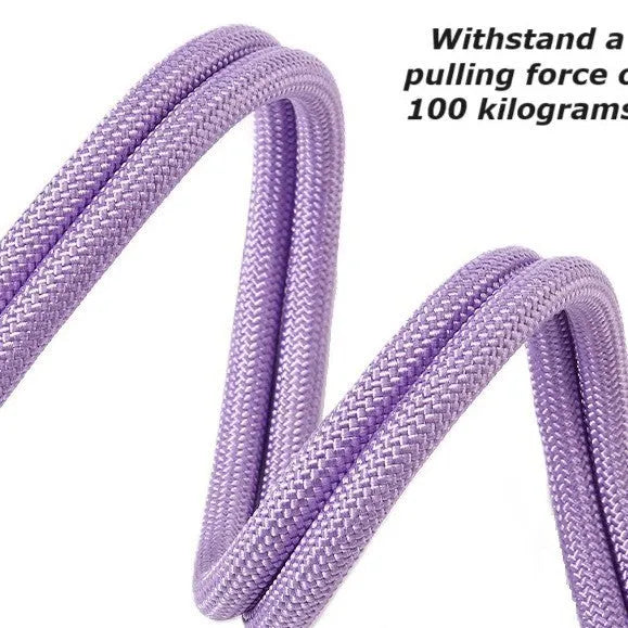 Nylon dog traction leash with foam handle in four colour options showing 140cm length