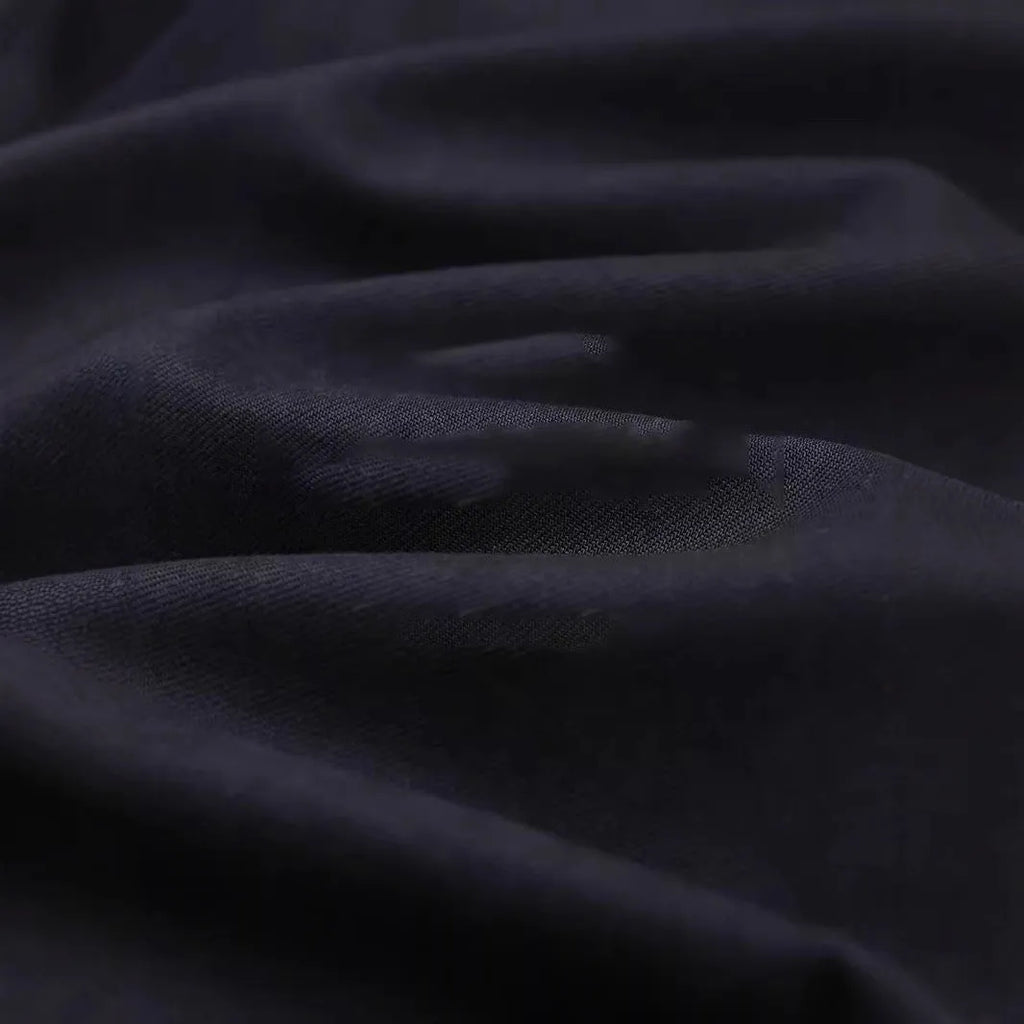 Men's long sleeve lapel collar shirt in a chemical fibre blend fabric.