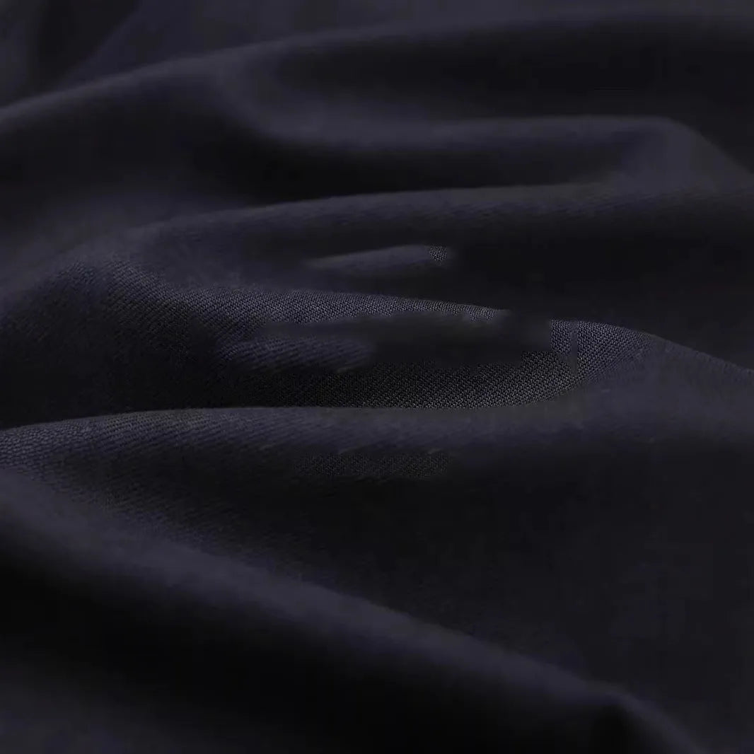 Men's long sleeve lapel collar shirt in a chemical fibre blend fabric.