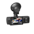 HD 1080P three lens WiFi car DVR dash cam with reversing image, front interior and rear cameras on 2 inch IPS screen