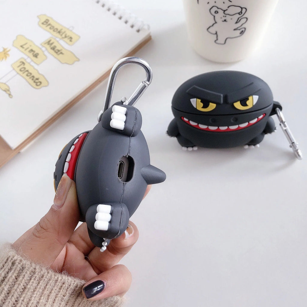 Silicone AirPods case cover compatible with Pro 3 1 and 2 models, soft protective skin