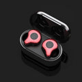 TWS wireless Bluetooth headphones in charging case with six colour options: Coffee, Copper, Grey, Purple, Red, Silver