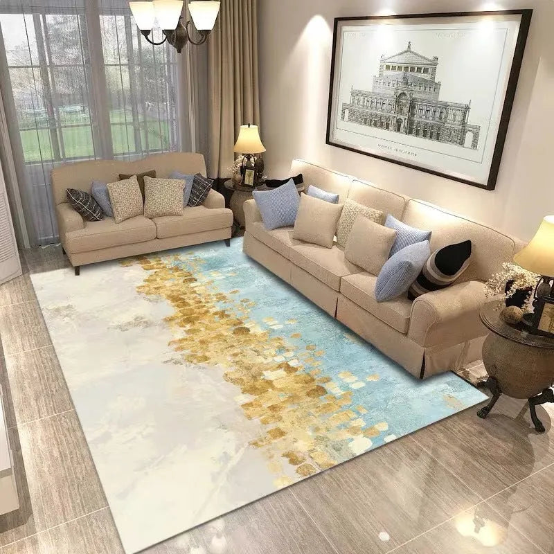 Modern minimalist Nordic style checkered carpet in rectangular shape, machine woven from polyester fibre, 40x60cm