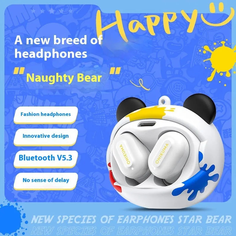 White true wireless Bluetooth headset with in-ear design and noise reduction for gaming and calls