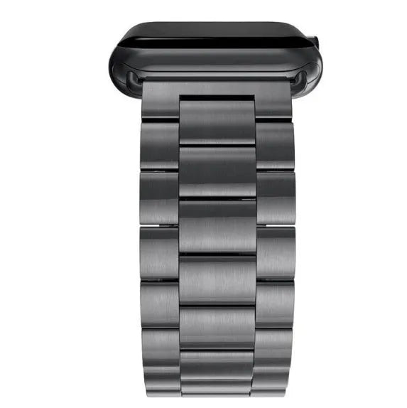 Classic stainless steel watchband in rose gold for 42mm watch case with metal link design