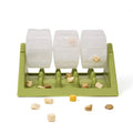 Automatic pet feeder slow food trainer for dogs and cats, interactive puzzle toy in yellow, green, pink